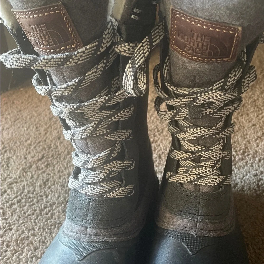 The North Face Black and Gray Winter Boots